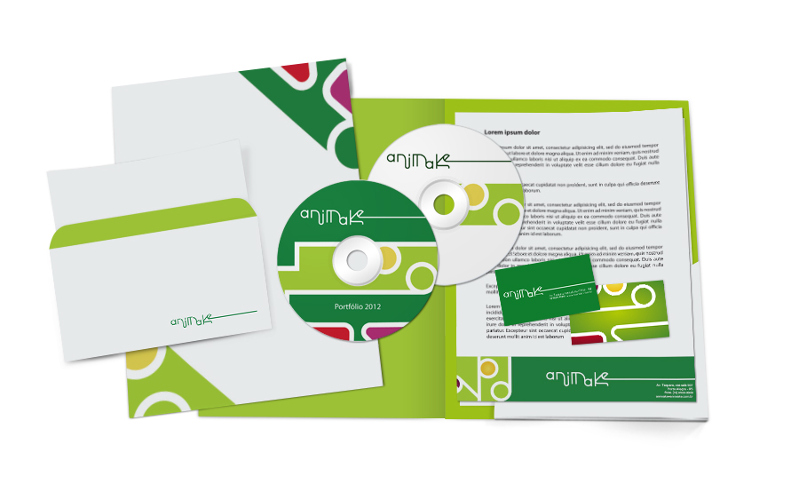 Aplicação da Marca Animake em Papelaria Básica Versão Verde