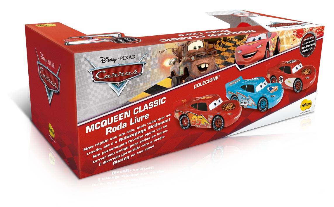 Vista anterior da embalagem window box McQueen Classic