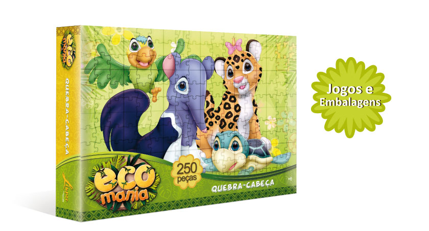 Páginas interna da revista infantil sobre ecologia Eco Mania
