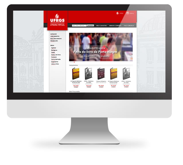 Site da Livraria Virtual da UFRGS no MAC