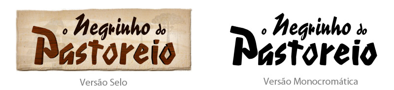 Logotipo versão selo e versão e monocromática