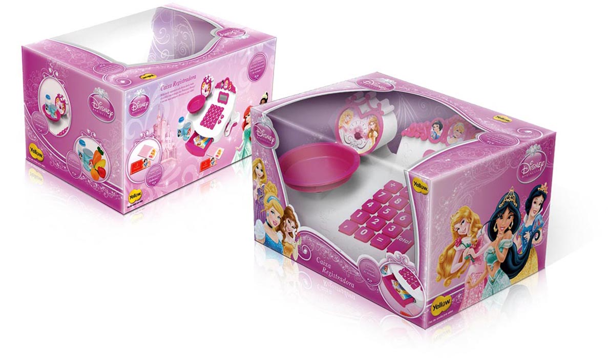 Embalagem Window Box Caixa Registradora Princesas